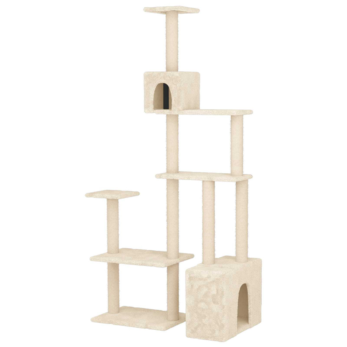 Kattetræ med sisal klatreposter Cremefarvet 177,5 cm