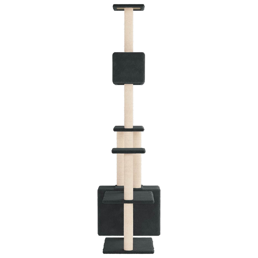 Kattetræ med sisal klatreposter Mørkegrå 177,5 cm
