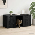 Kattebur møbel Sort eg 100 x 49 x 45 cm Konstrueret træ