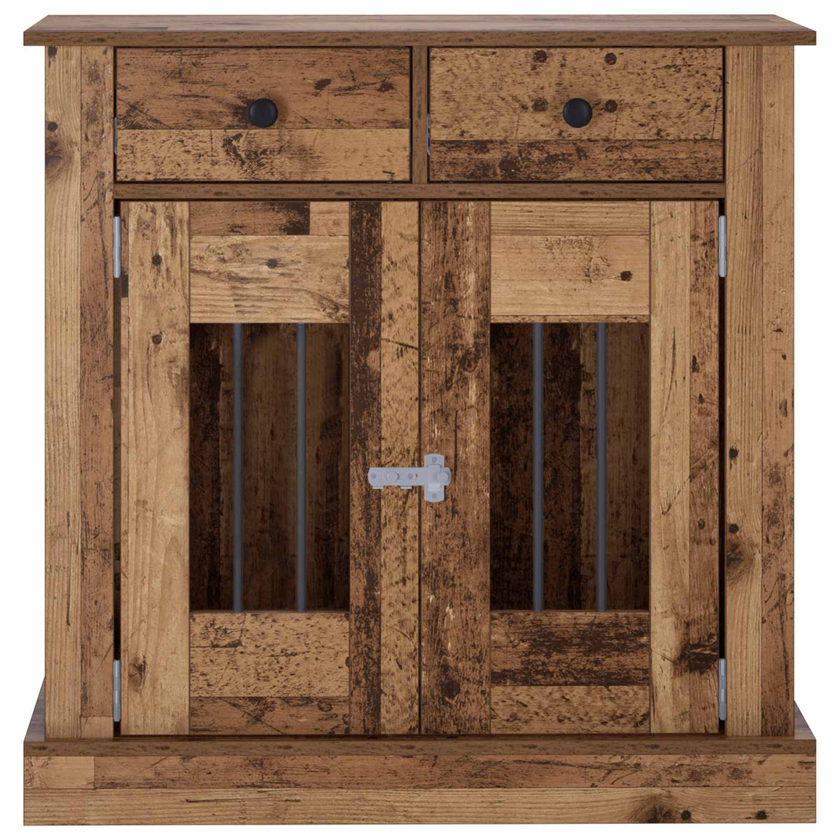 Hundekasse møbel Gammelt træ 80 x 47,5 x 80 cm Konstrueret træ