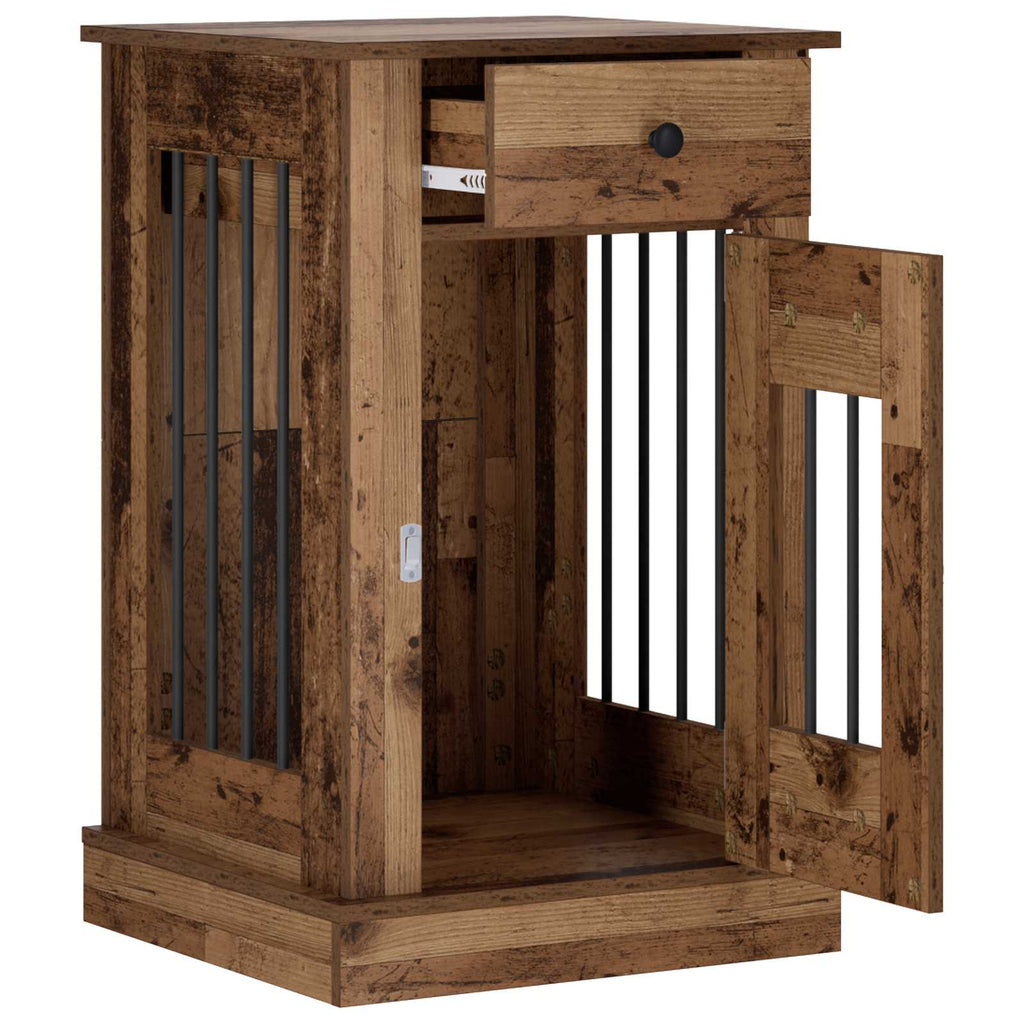 Hundekasse møbel Gammelt træ 50 x 47,5 x 80 cm Konstrueret træ