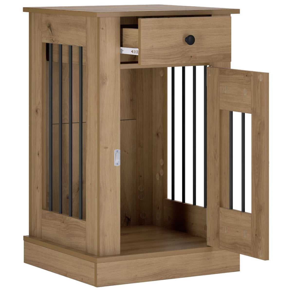 Hundekasse møbel Artisan-eg 50 x 47,5 x 80 cm Konstrueret træ